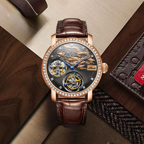 Mens Brown Leather Watch