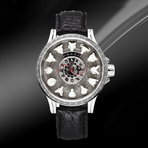 Men's luxury silver watches