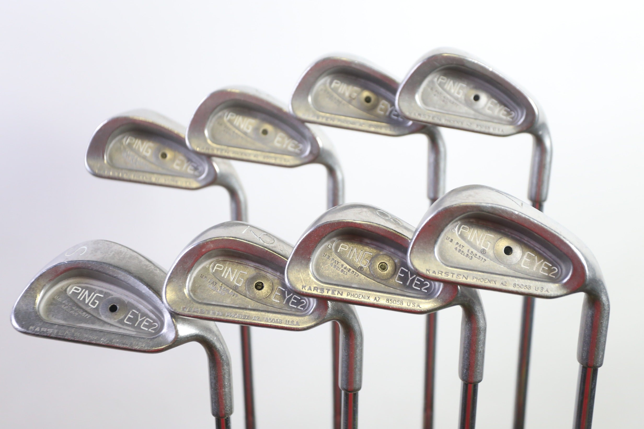 Used Ping Eye 2 Iron Set - Right-Handed - 3-9, SW - Stiff Flex- Black Dot