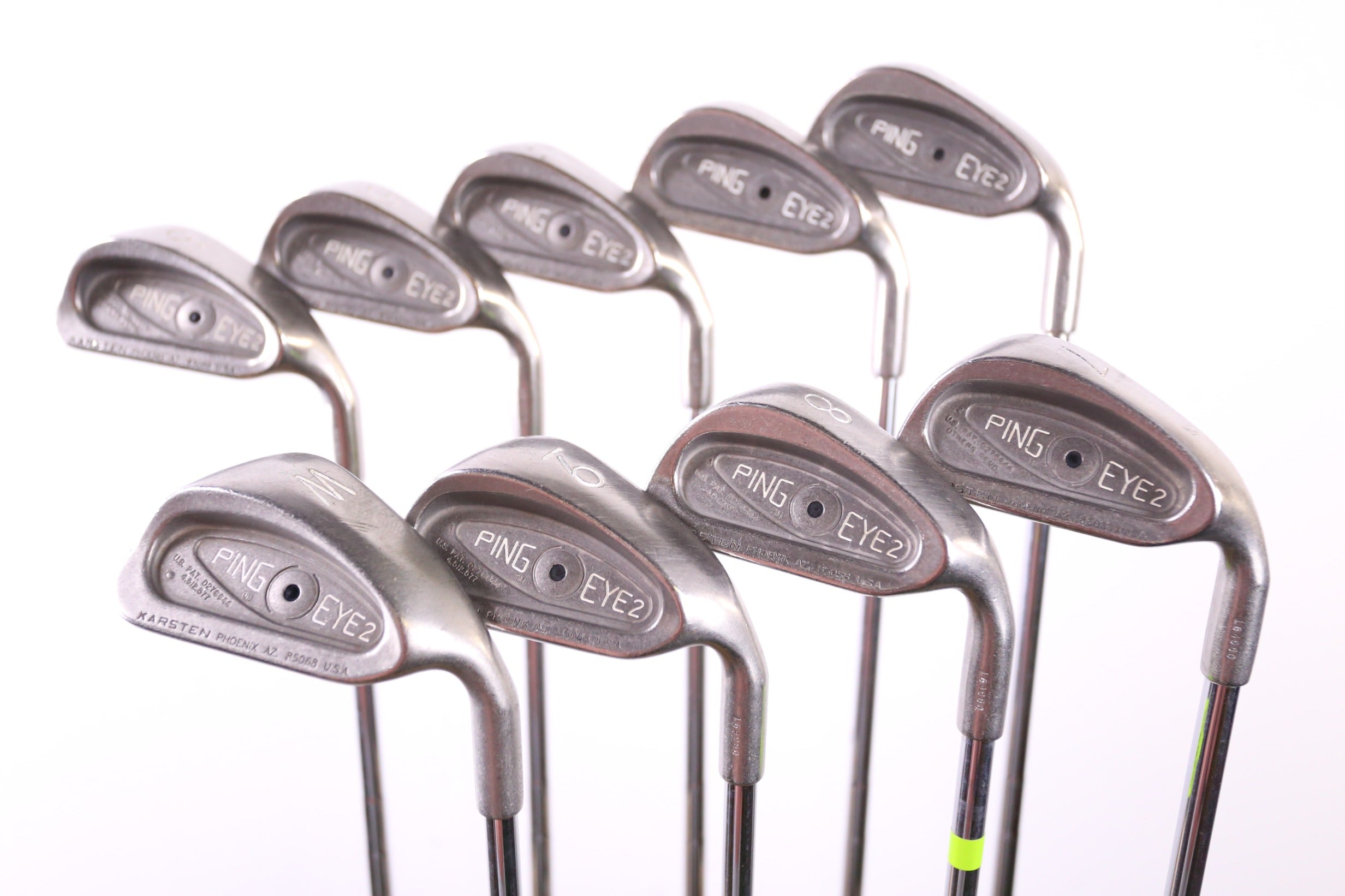 Used Ping Eye 2 Iron Set - Right-Handed - 2-PW - Stiff Flex- Black Dot
