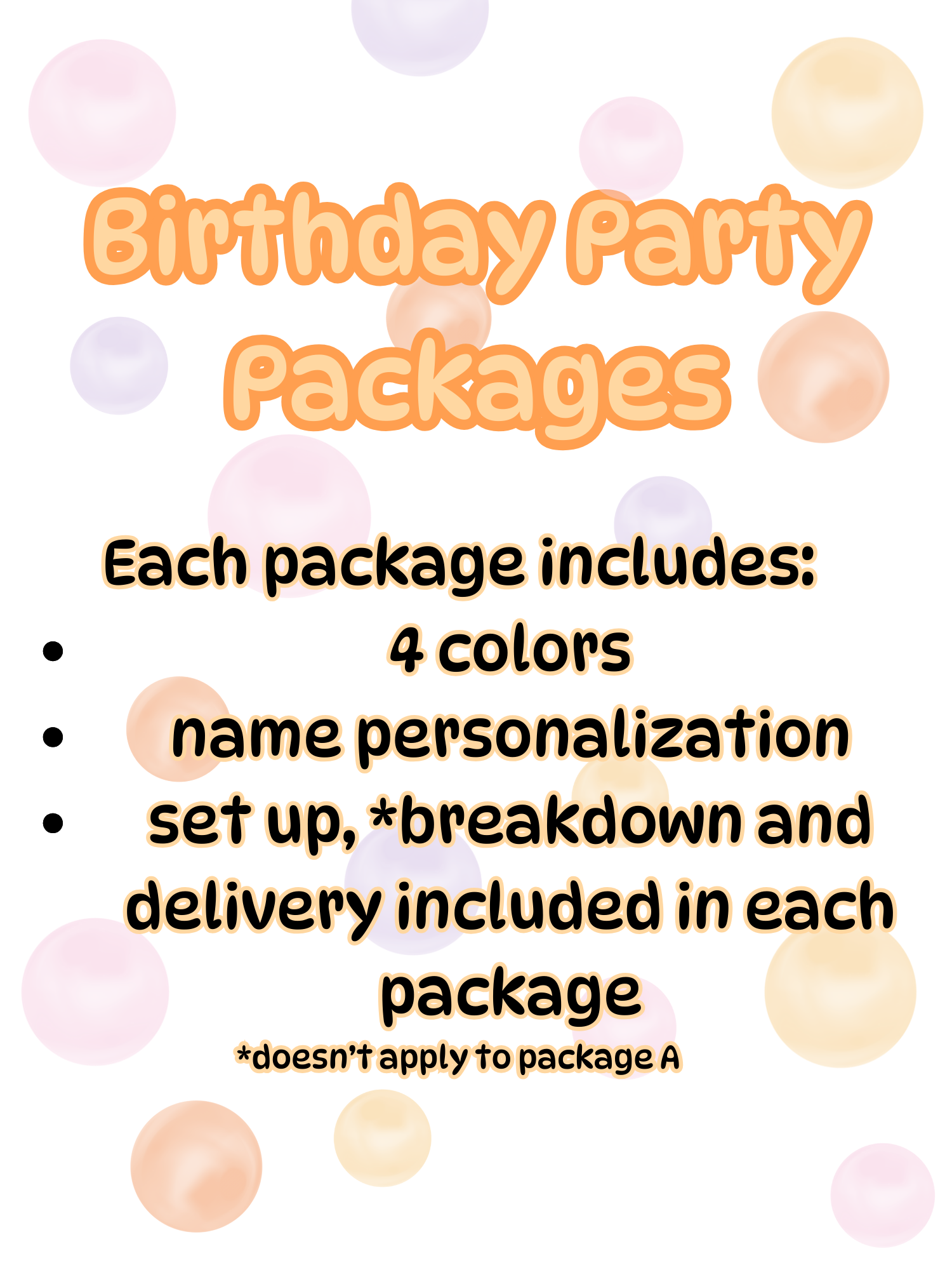 Birthday Party Balloon Decor Packages from Buncha Balloons LLC