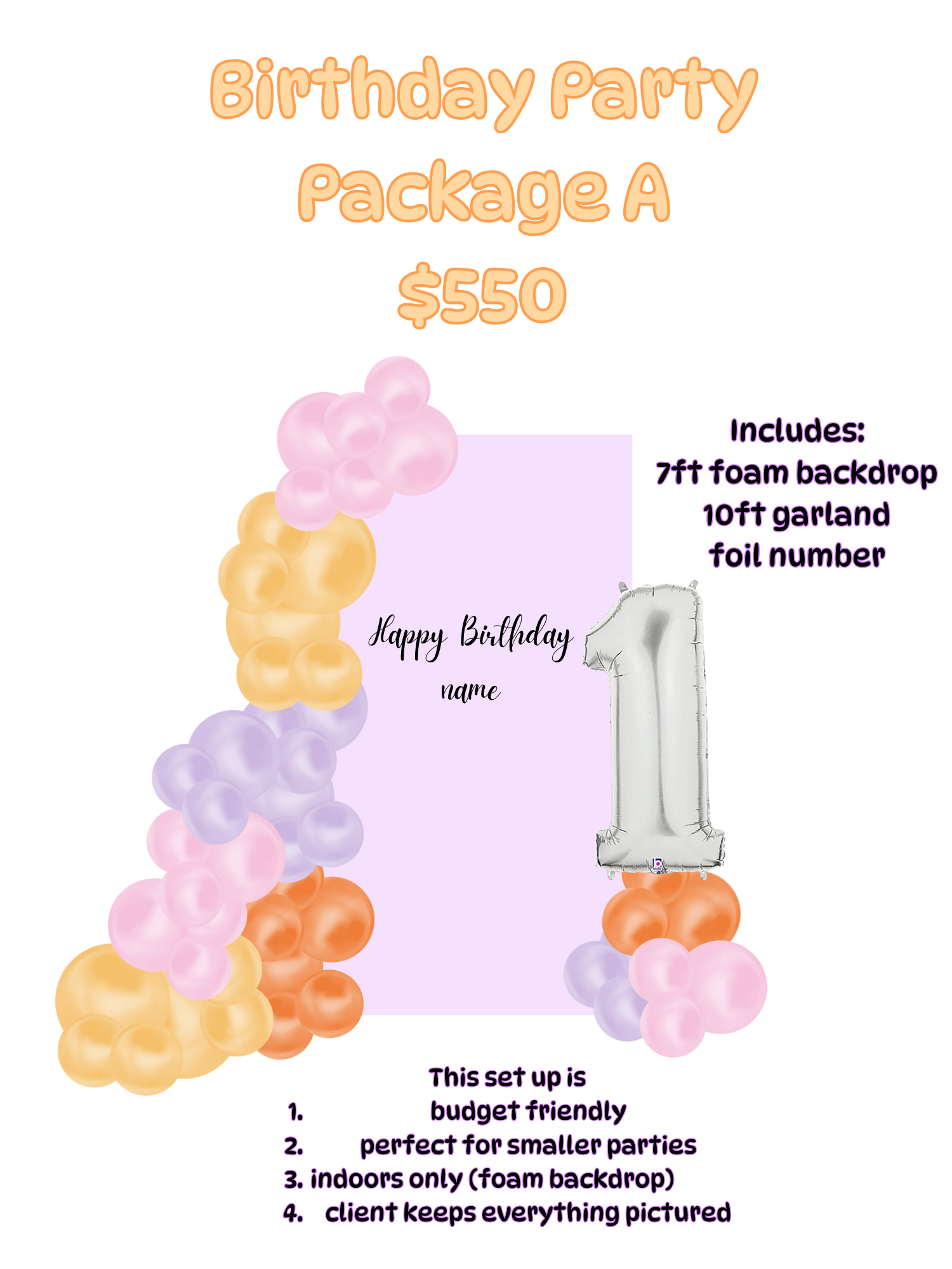 Birthday Party Balloon Decor Packages from Buncha Balloons LLC