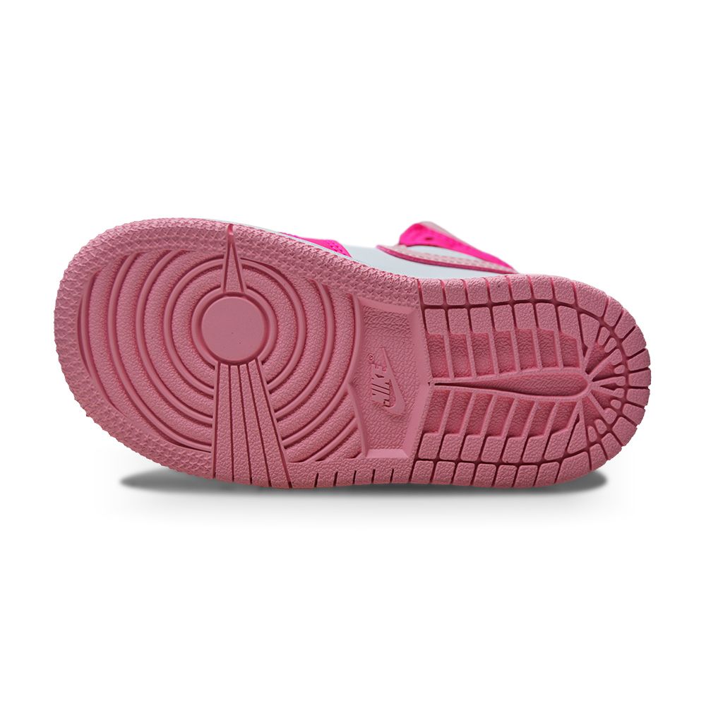 Infants Nike Jordan 1 Mid TD Fierce Pink FD8782 116 White Medium Soft Pink Infants Nike Foot World 5