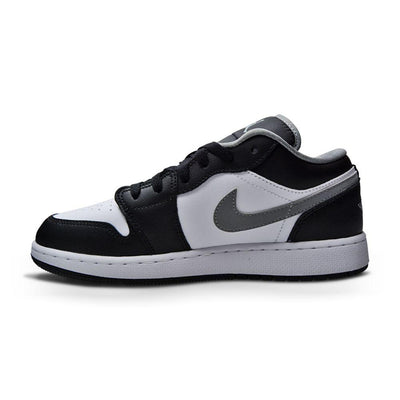 Juniors Nike Air Jordan 1 Low (GS) - 553560 040 - Black Particle Grey White-Jordan *Rare*, Jordan 1, Jordan Brands, Juniors (3-6), Kids *Rare*, Nike Junior Footwear-Foot World UK