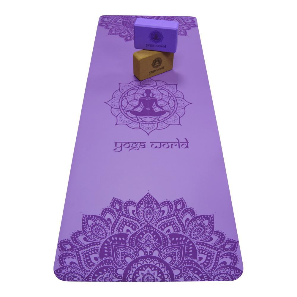 Gaiam Premium Print Yoga Mat, Plum Sundial Layers, 5/6mm, Mats -   Canada