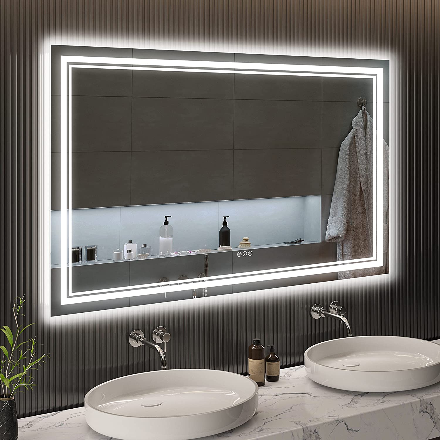 front lighted led mirror