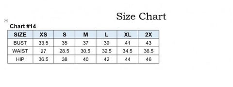 Cinderella Divine size chart 14