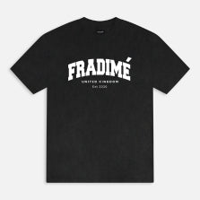 Vintage Black Varsity FRADIME Oversized T-shirt