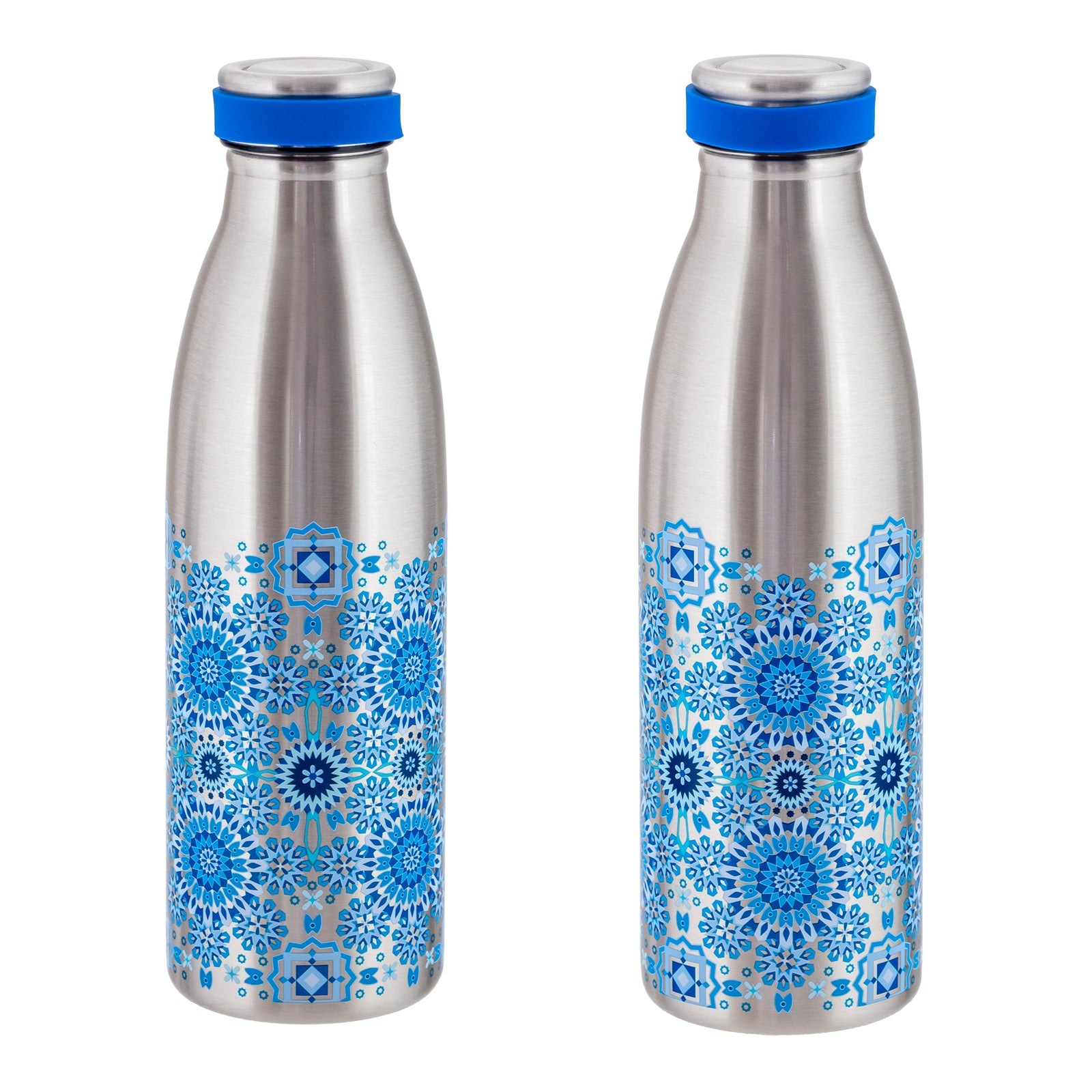 Botella Térmica Acero Inoxidable 500ml  Modelo Educación Infantil (Azul  Aqua)