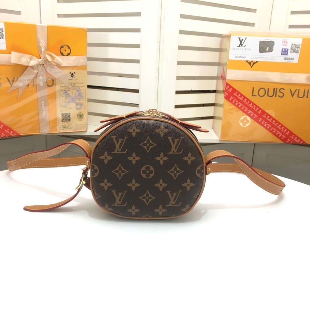 LV Louis Vuitton MONOGRAM CANVAS SMALL BOITE CHAPEAU SOUPLE INCLINED SHOULDER BAG