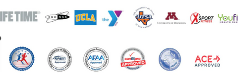 logos of fitness clubs and health studios in the US