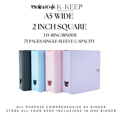 K-KEEP [A5 Extra-Wide] - Acrylic Series - 6 Pocket Binder 3 x 1.25 inc –  MeowCafeShop