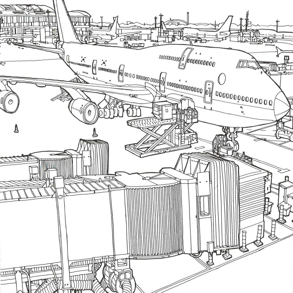 airbus coloring pages