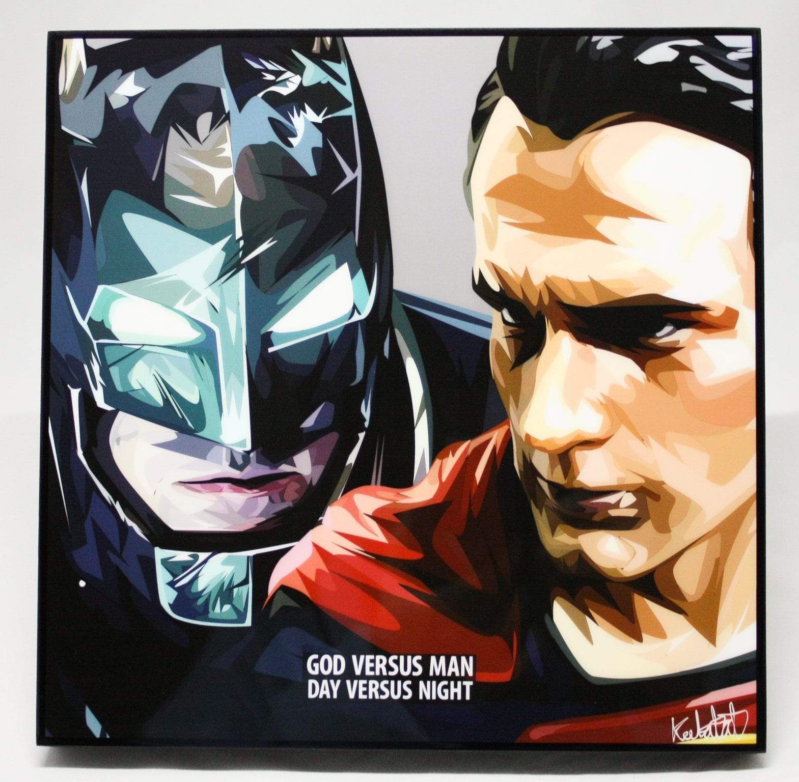 Superman & Batman God Versus Man Pop Art (10X10) – BookXcess