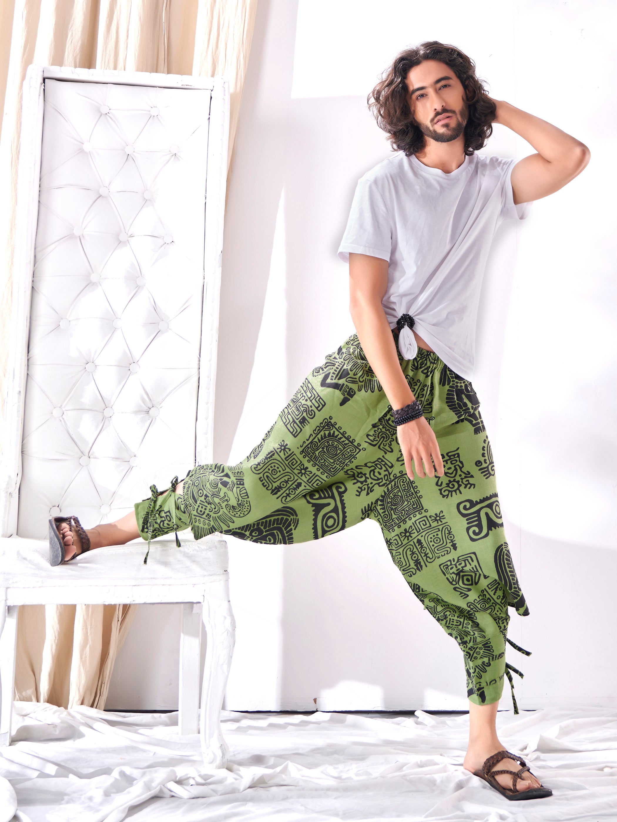 GO COLORS Solid Women Harem Pants - Buy Peacock green GO COLORS Solid Women Harem  Pants Online at Best Prices in India | Flipkart.com