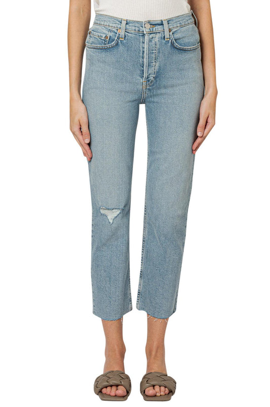Re/Done - Cotton denim straight jeans - 188-3WSTV27 – 