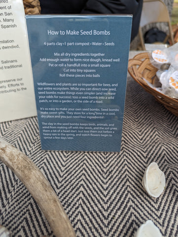 Instructions from the Salinan tribe on how to make California poppy seed bombs