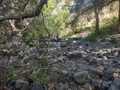 The dried creek along Johnson Ranch Trail in San Luis Obispo county California 