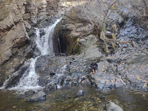 Reservoir Canyon Trail waterfall in San Luis Obispo county on California's central coast.