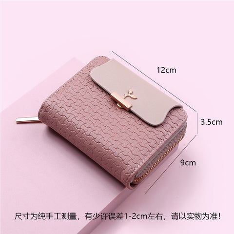 Women Wallet Leaf Hasp Clutch Brand Designed Leather Mini