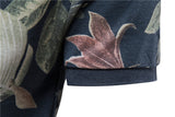 Polo Shirts Men 100% Cotton Short Sleeve Leaf Printed