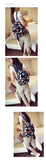 Butterfly Flower Backpack Floral Pattern PU Leather Leisure Backpack