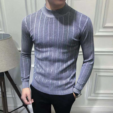 Men Sweater Wool Turtleneck Winter Warm Cotton Pullovers Sweaters