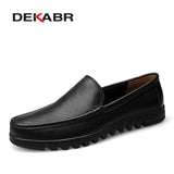 Men Shoes Genuine Leather Black Brown Men Flat Shoes Classic Hand Sewing