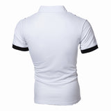 Polo Men Shirt Short Sleeve Polo Shirt Contrast Streetwear Casual