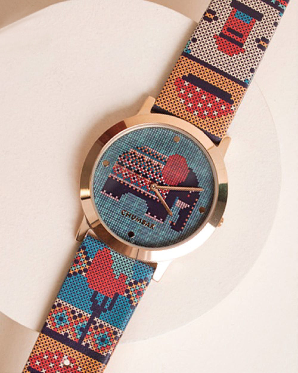 TEAL by Chumbak Rose Garden Watch Metal Mesh Strap