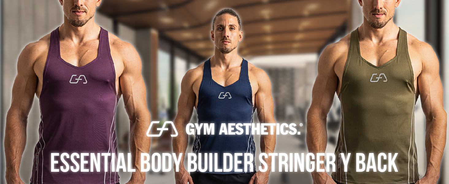 Essential Body Builder Stringer Y Back for Men - description 01
