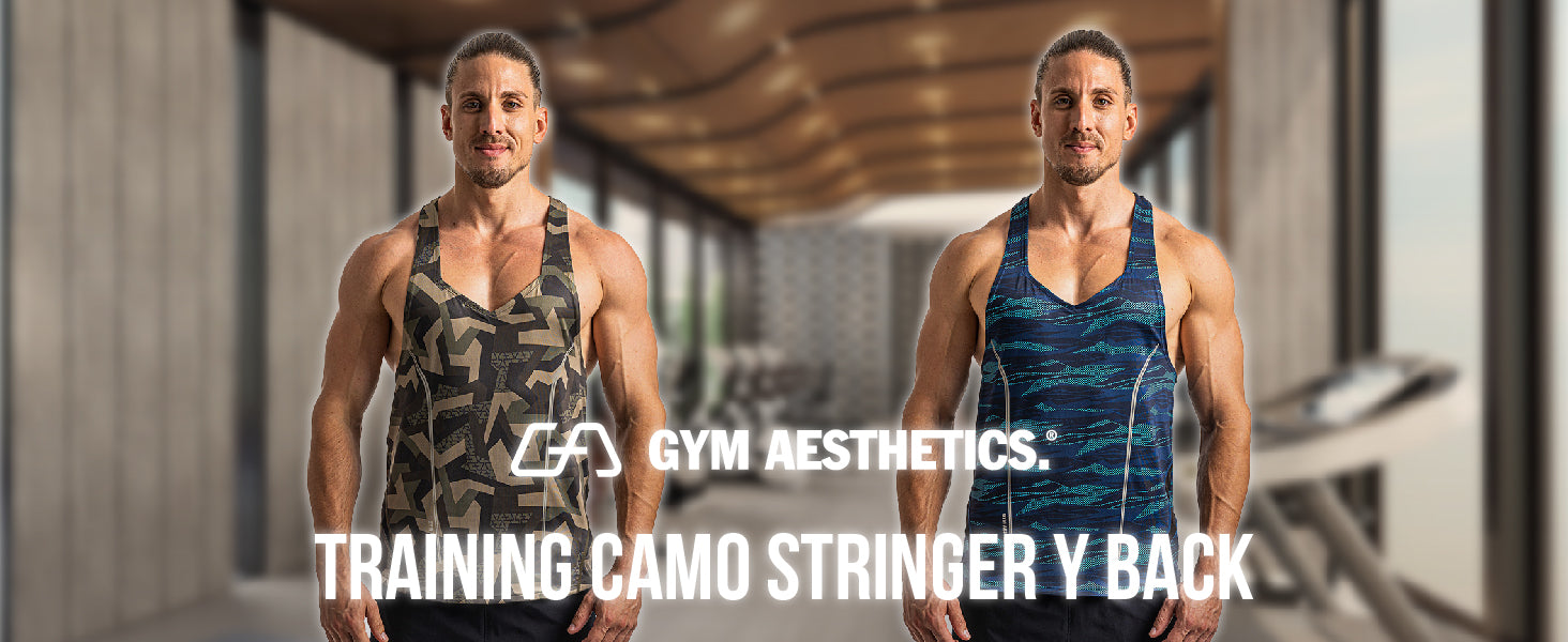 Training Camo Stringer Y Back for Men - description 01