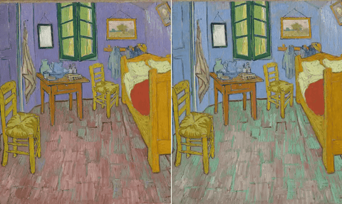 ReplicArt Van Gogh Room in Arles Color Comparison