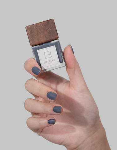 monet blue nail soyclay vegan nailpolish