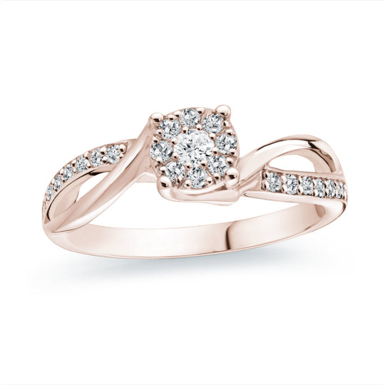 Rosa Del Amor' Natural Rose Gold Engagement Ring