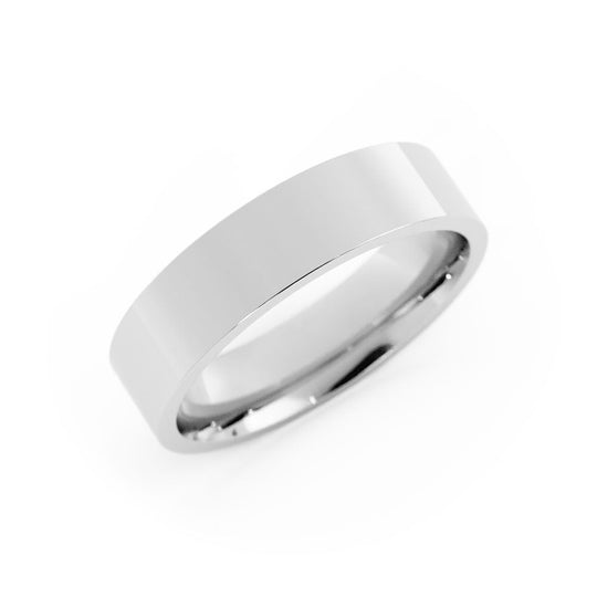 High Polish Flat 5mm Wedding Band – Luvari