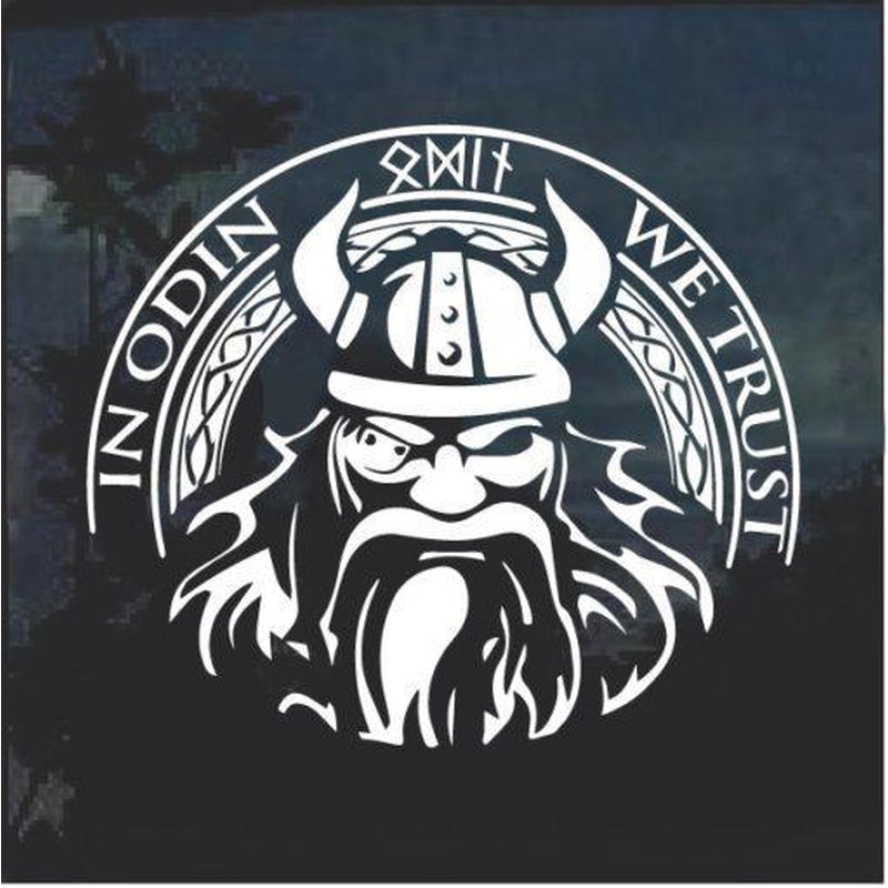 In Odin we trust thor viking Helmet Window Decal Sticker – NiceDecal