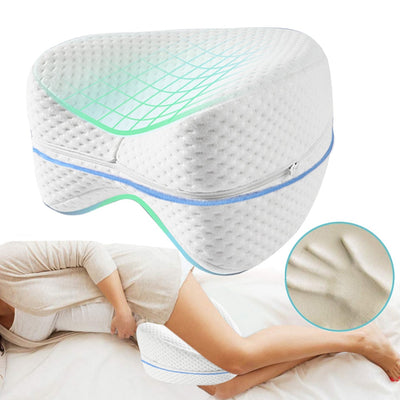 Body Memory Cotton Leg Pillow Home Foam Pillow Sleeping Orthopedic Sciatica Back Hip Joint for Pain Relief Thigh Leg Pad Cushion