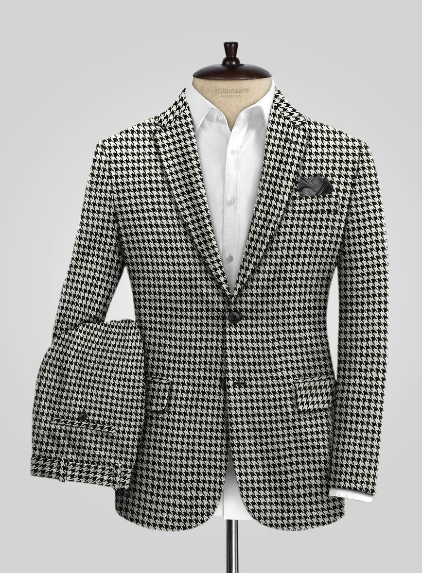 Big Houndstooth BW Tweed Suit