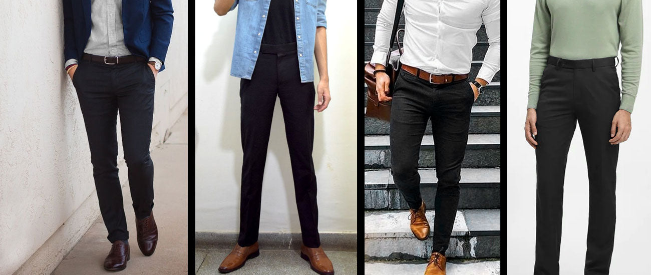 Visual Guide To Matching Trousers & Navy Blue Shoes -