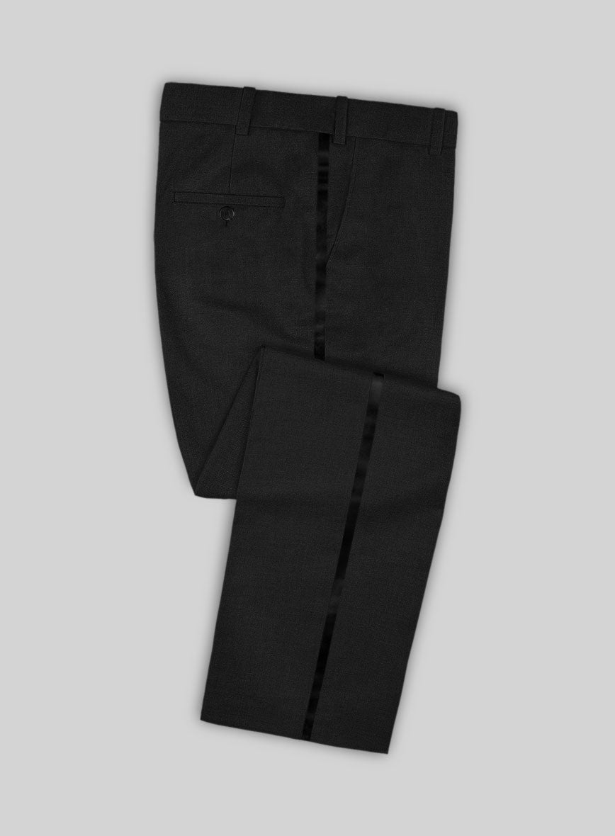 Black Merino Wool Tuxedo Suit