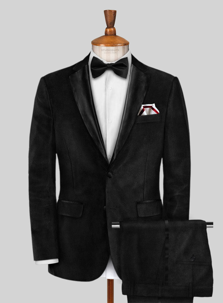 Black Velvet Tuxedo Suit