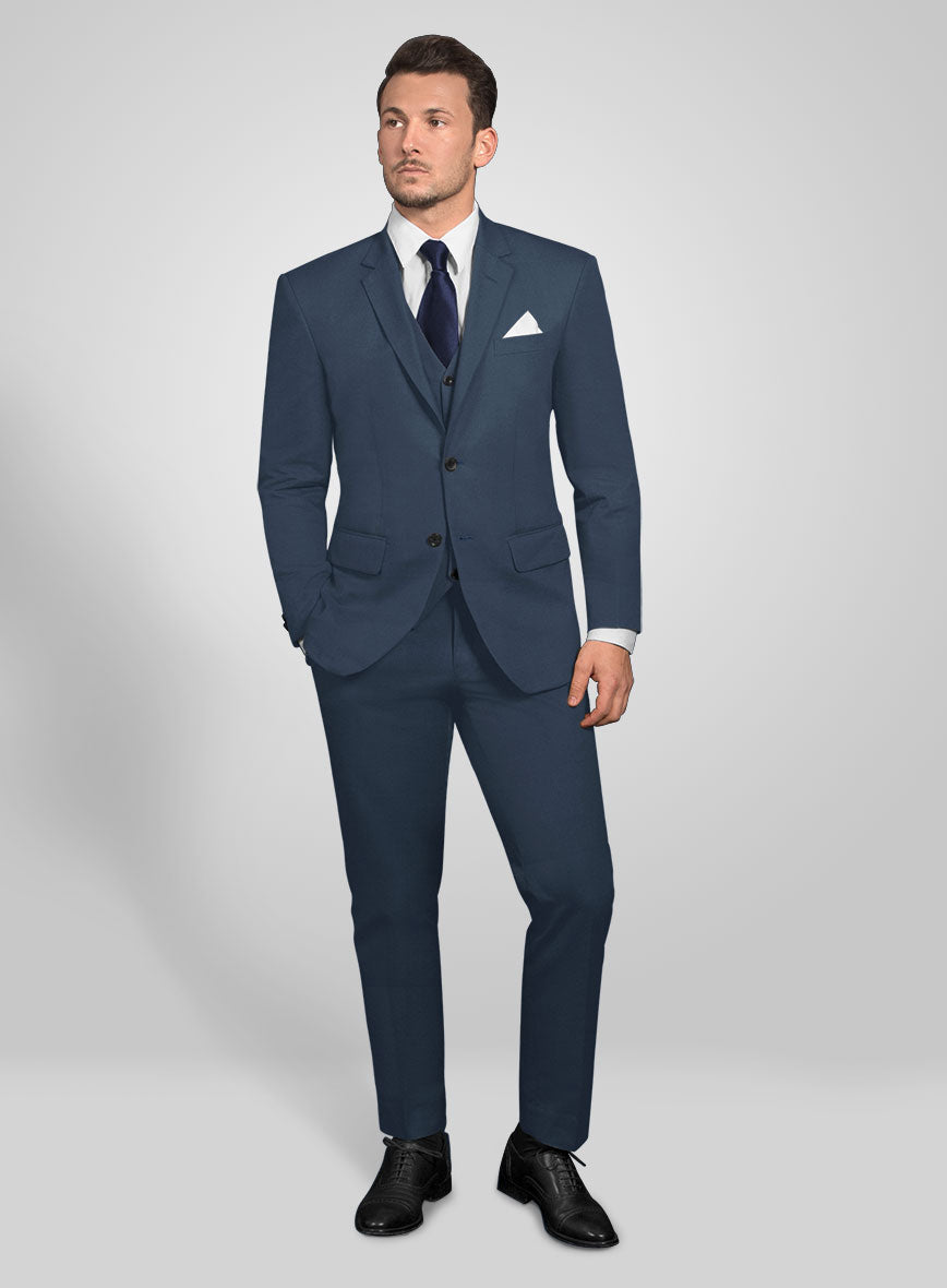 Blue Stretch Chino Suit