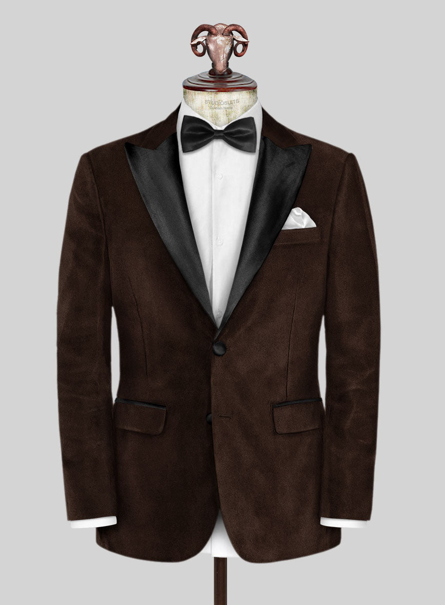 Brown Velvet Tuxedo Suit