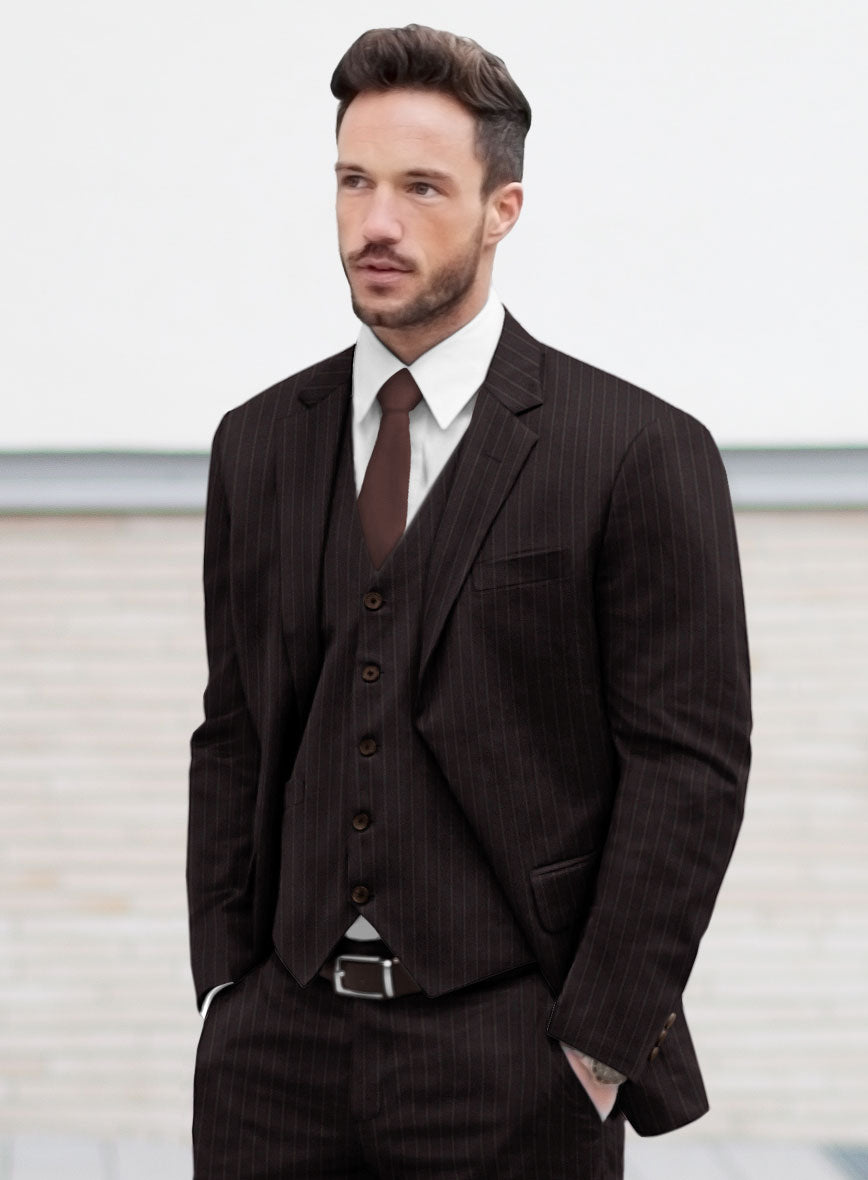 Brown Pinstripe Suit