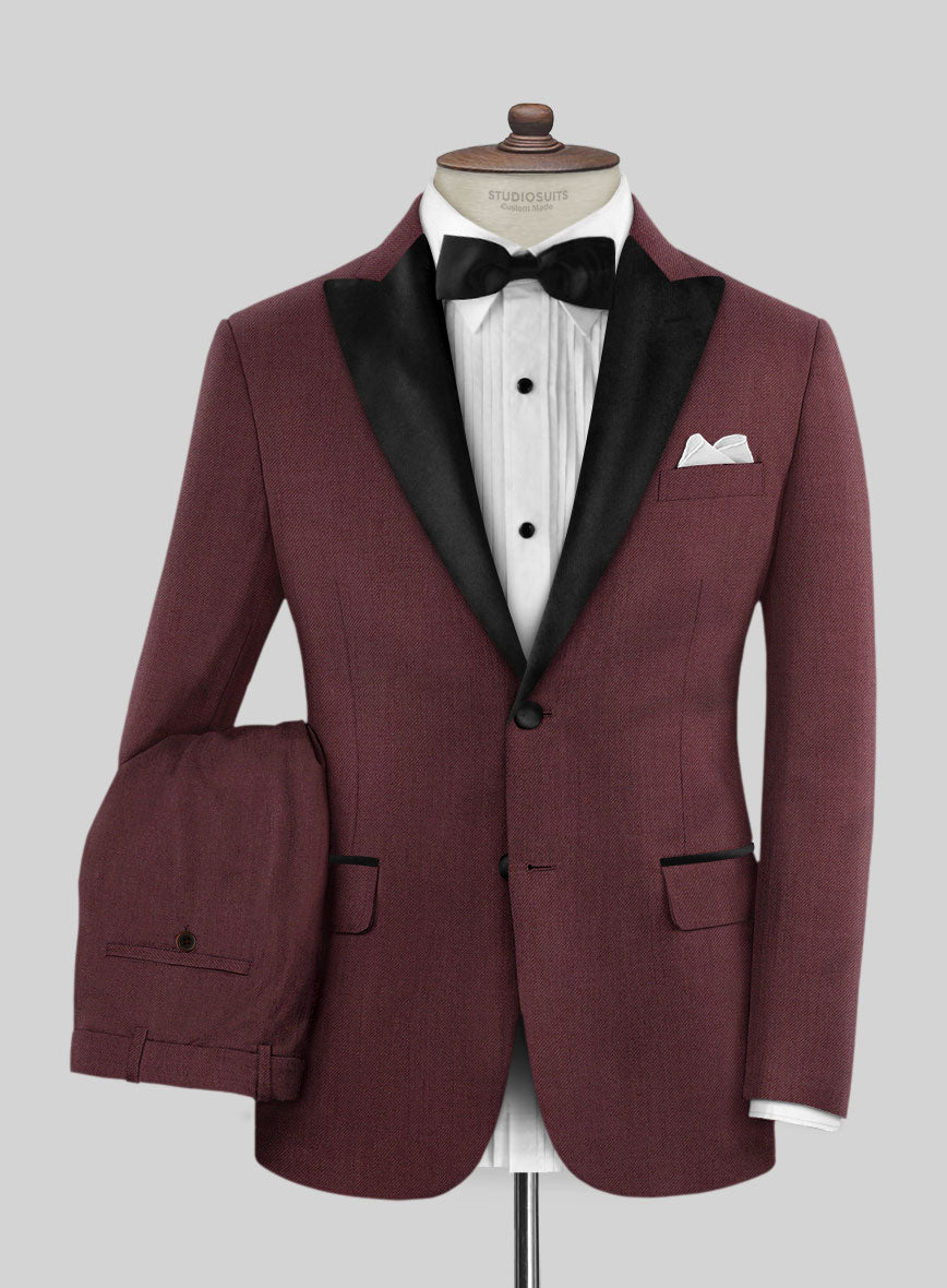 Burgundy Tuxedo Suit