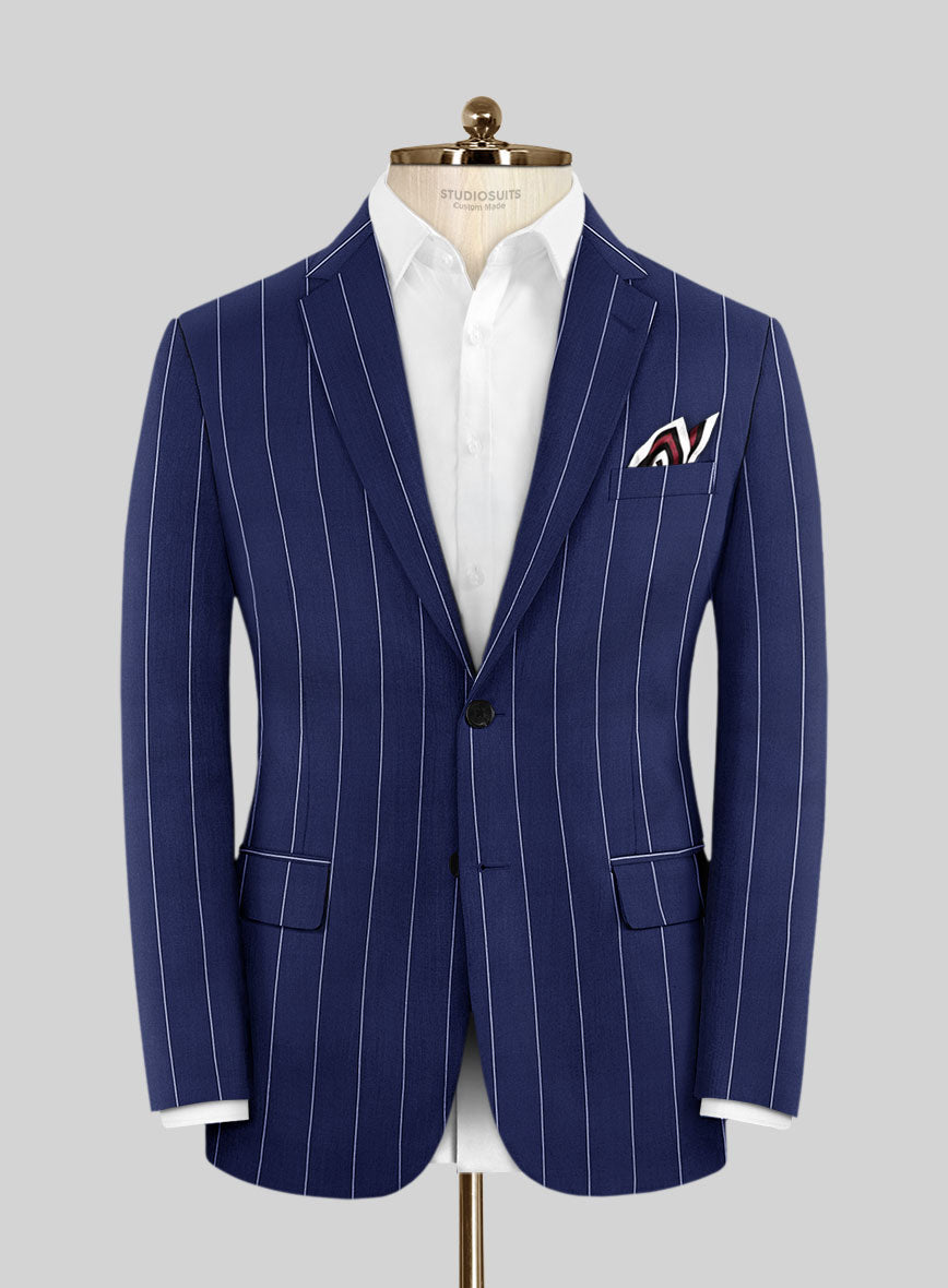 Caccioppoli Sun Dream Omiro Royal Blue Wool Silk Suit