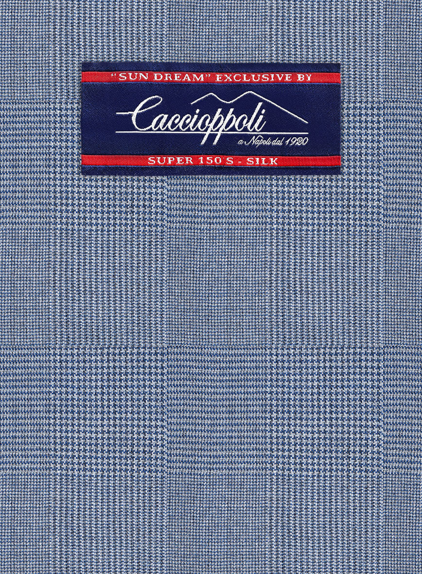 Caccioppoli Sun Dream Ange Blue Wool Silk Jacket