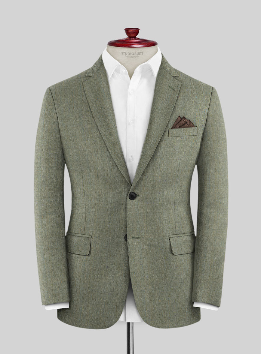 Caccioppoli Sun Dream Clasio Herringbone Wool Suit