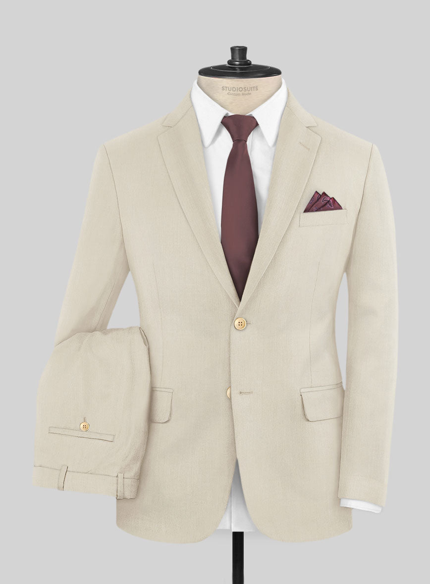 Caccioppoli Sun Dream Fawn Wool Silk Suit